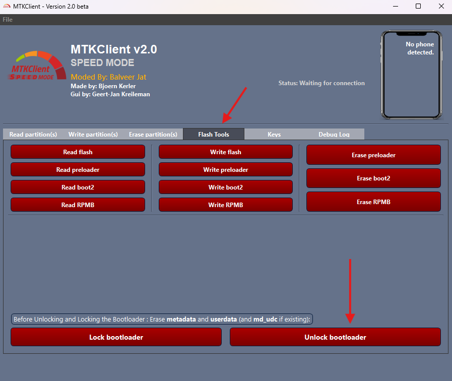 Разблокировка bootloader